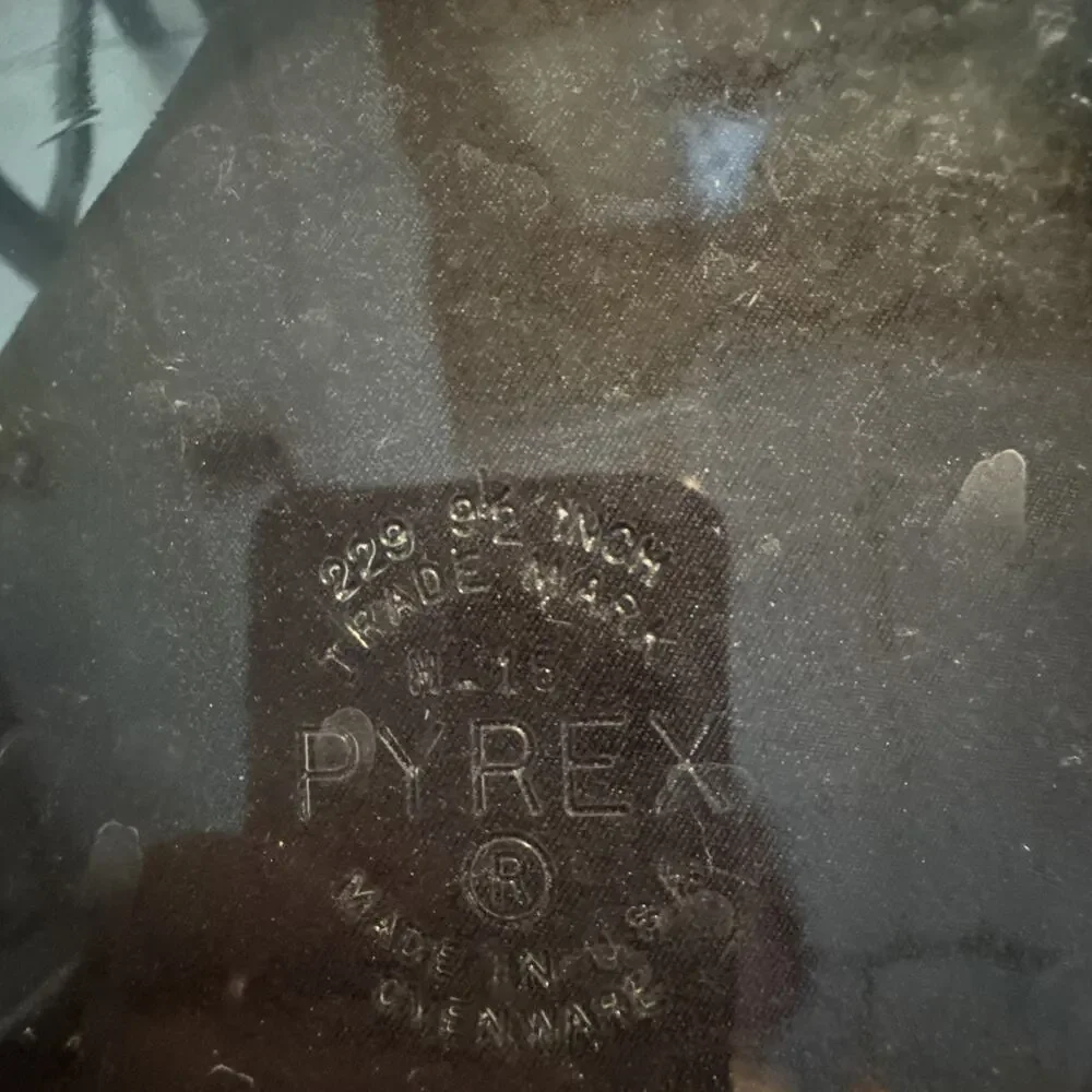 Pyrex clear glass